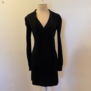 Diane Von Furstenberg Black Long Sleeve Dress